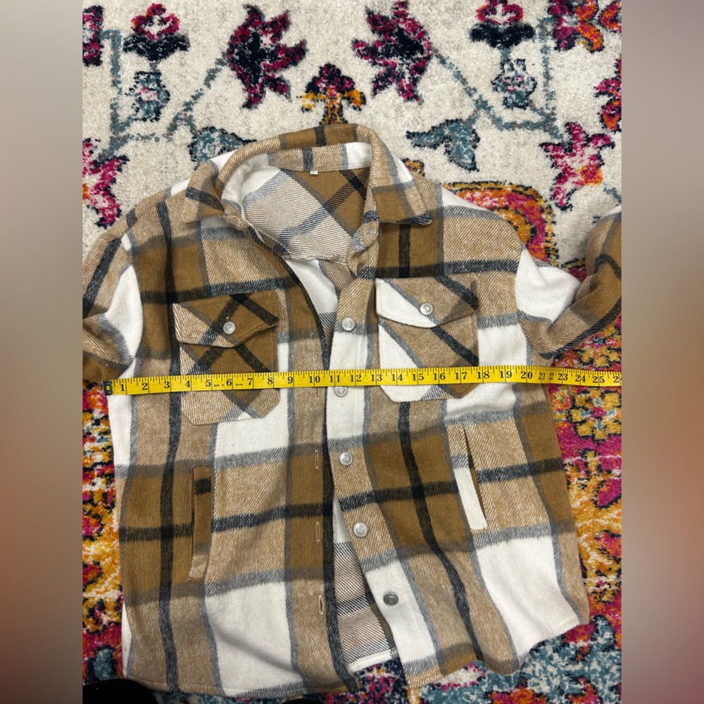Plaid Flannel Button Down Shacket - image 2